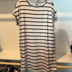 SHEIN Monochrome Striped Dress XL